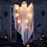 Spooky White LED Ghost Hanging Decoration (47in) for Halloween