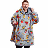 Adult Sherpa Wearable Blanket - Chicken Nuggets and Fries