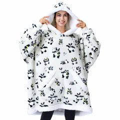 Adult Sherpa Wearable Blanket - Panda