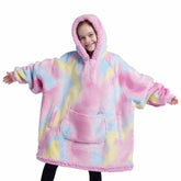 Kids' Sherpa Wearable Blanket - Cotton Candy Tie Dye