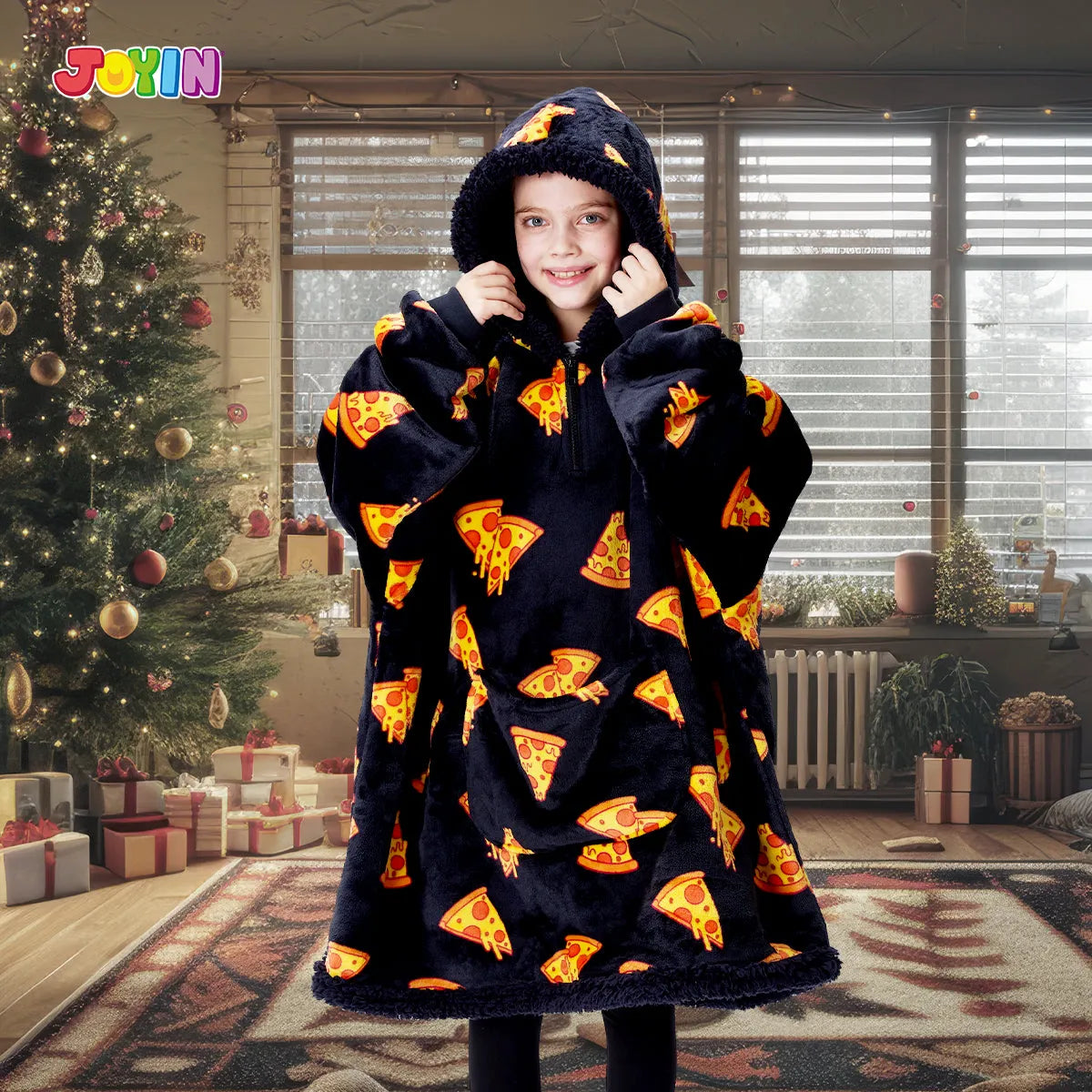 Kids' Sherpa Wearable Blanket - Pizza