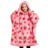 Kids' Sherpa Wearable Blanket - Strawberry