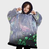 Kids' Sherpa Wearable Blanket - Dinosaur Glow Print