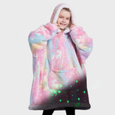 Kids' Sherpa Wearable Blanket - Unicorn Glow Print