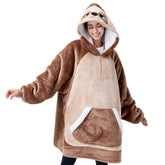Adult Sherpa Wearable Blanket - Sloth Shape