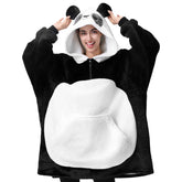 Adult Panda Sherpa Wearable Blanket