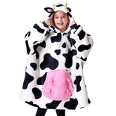 Kids' Sherpa Wearable Blanket - Cow Shape