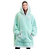Adult Sherpa Wearable Blanket - Light Green