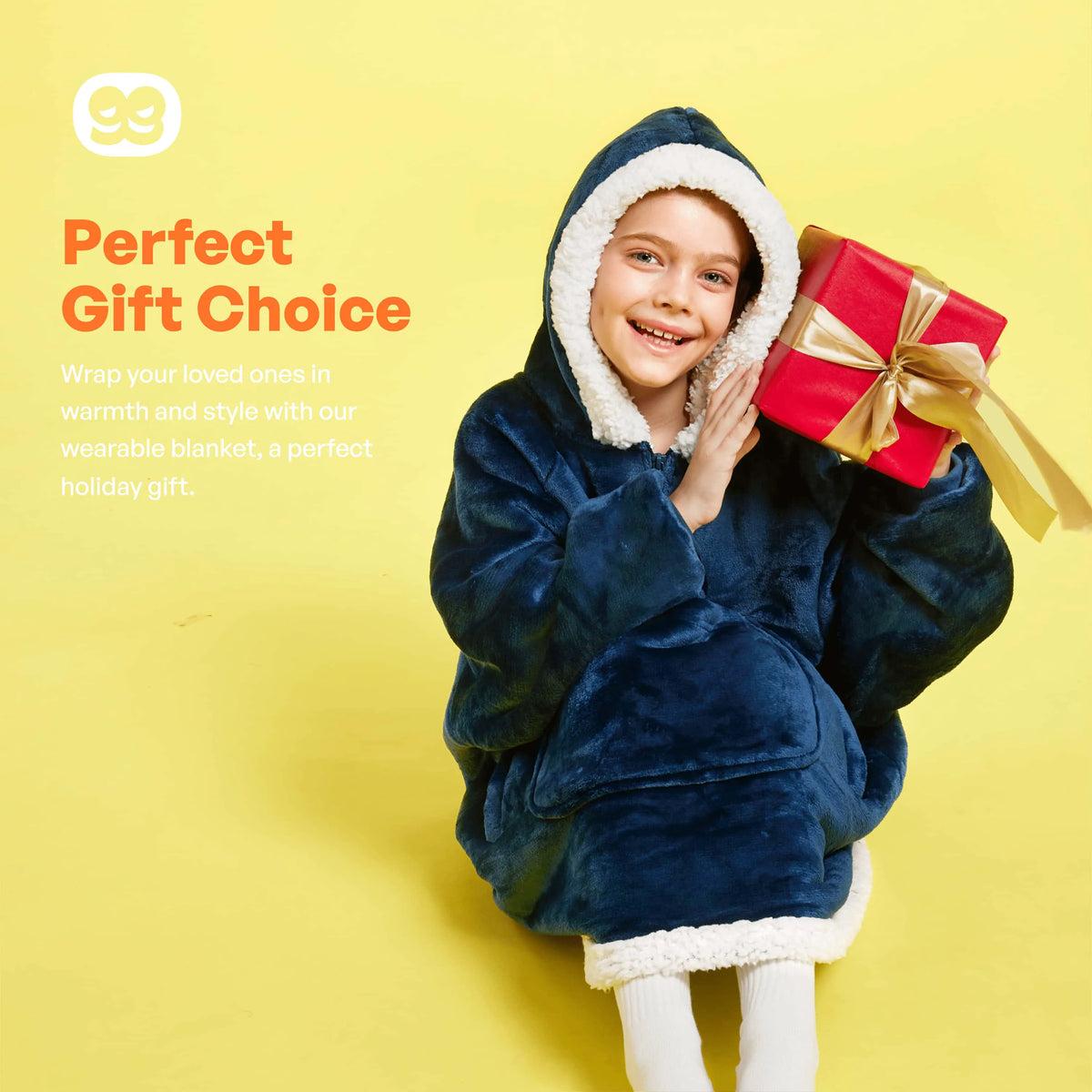 Kids' Sherpa Wearable Blanket - Navy