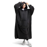 Adult Flannel Long Wearable Blanket - Dark Gray