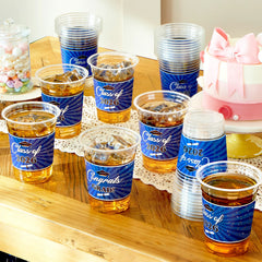 100 Pack 16oz Blue Disposable PET Graduation Cups - Class of 2026 Party Supplies