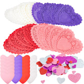 JOYIN 126+ Pcs Valentine's Day Craft Gift Set with 100 Heart Doilies