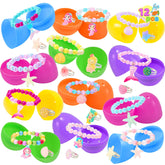 JOYIN 12 Pack Prefilled Easter Eggs with Beads and Jewelry Toys