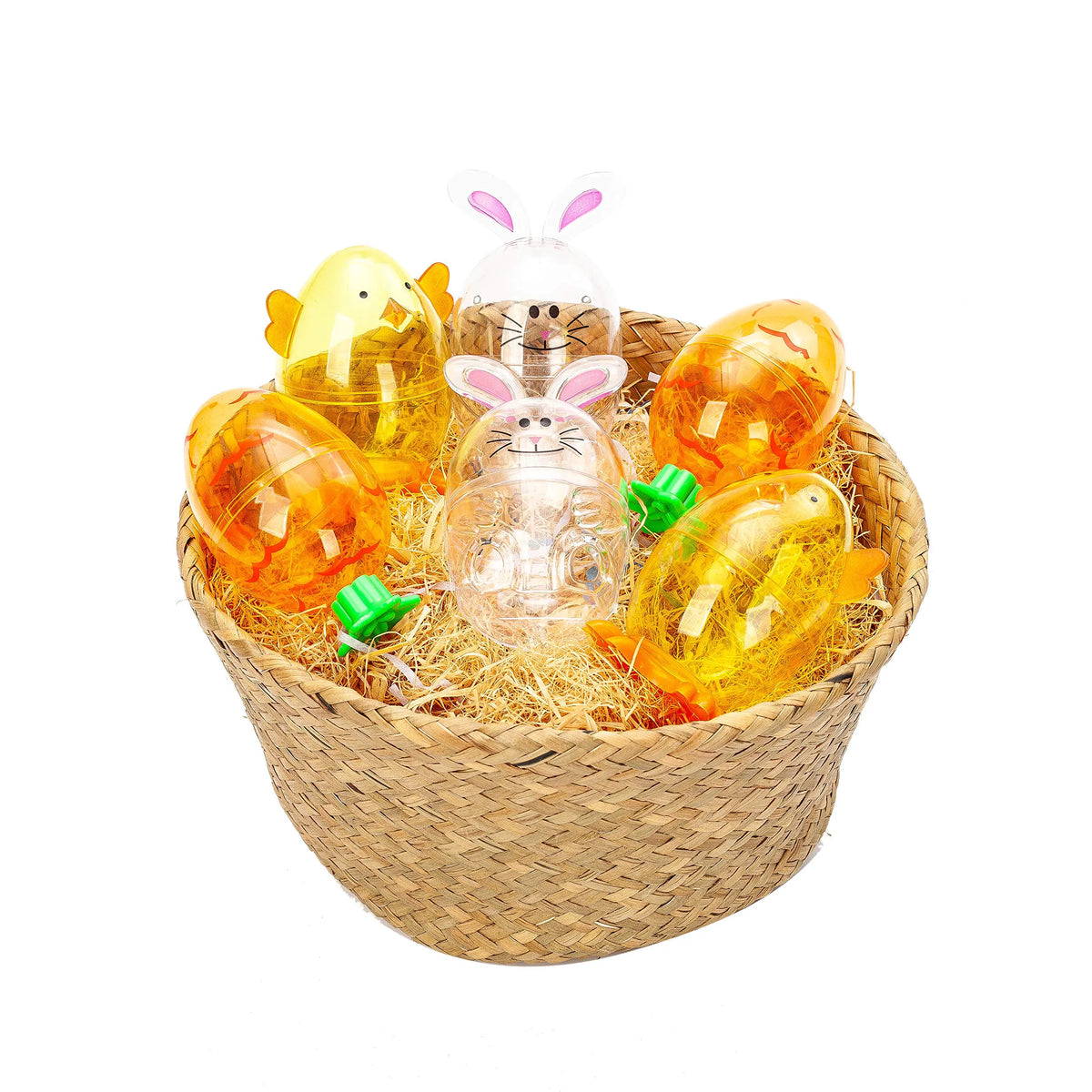 JOYIN 12-Pack Bunny-Shaped Fillable Easter Egg Shells