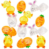 JOYIN 12-Pack Bunny-Shaped Fillable Easter Egg Shells