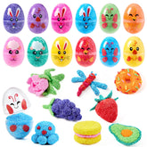 JOYIN 12-Pack Easter Prefilled Eggs with Foam Squishy Toys