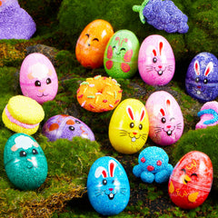 JOYIN 12-Pack Easter Prefilled Eggs with Foam Squishy Toys