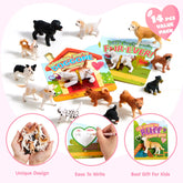 JOYIN 14-Pack Valentine's Day Greeting Cards with Dog Puppy Figure Toys for Kids Party Favors