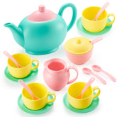 JOIN 18-Piece BPA-Free Pretend Play Tea Set for Kids