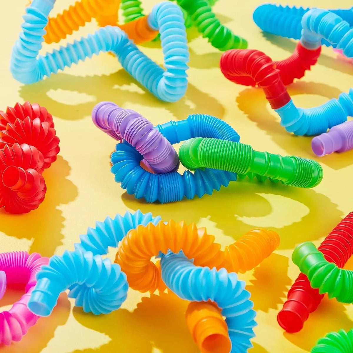 18 Pack Pop Tubes, Fidget Tubes Party Favors in 9 Colors