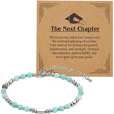 2026 Light Blue Graduation Bracelet with Greeting Card and Gift Box for Women