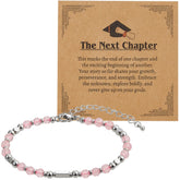 2026 Pink Graduation Bracelet with Greeting Card and Gift Box for Women