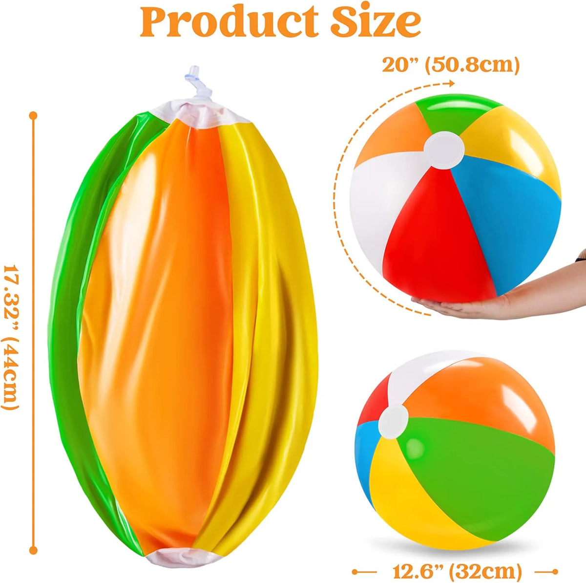 JOYIN 20-Inch Inflatable Beach Balls (2-Pack)