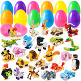 JOIN 24-Pack Prefilled Easter Eggs with Animal Building Blocks