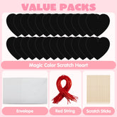JOYIN 24 Pack Valentine's Day Cards with Scratch Heart Paper
