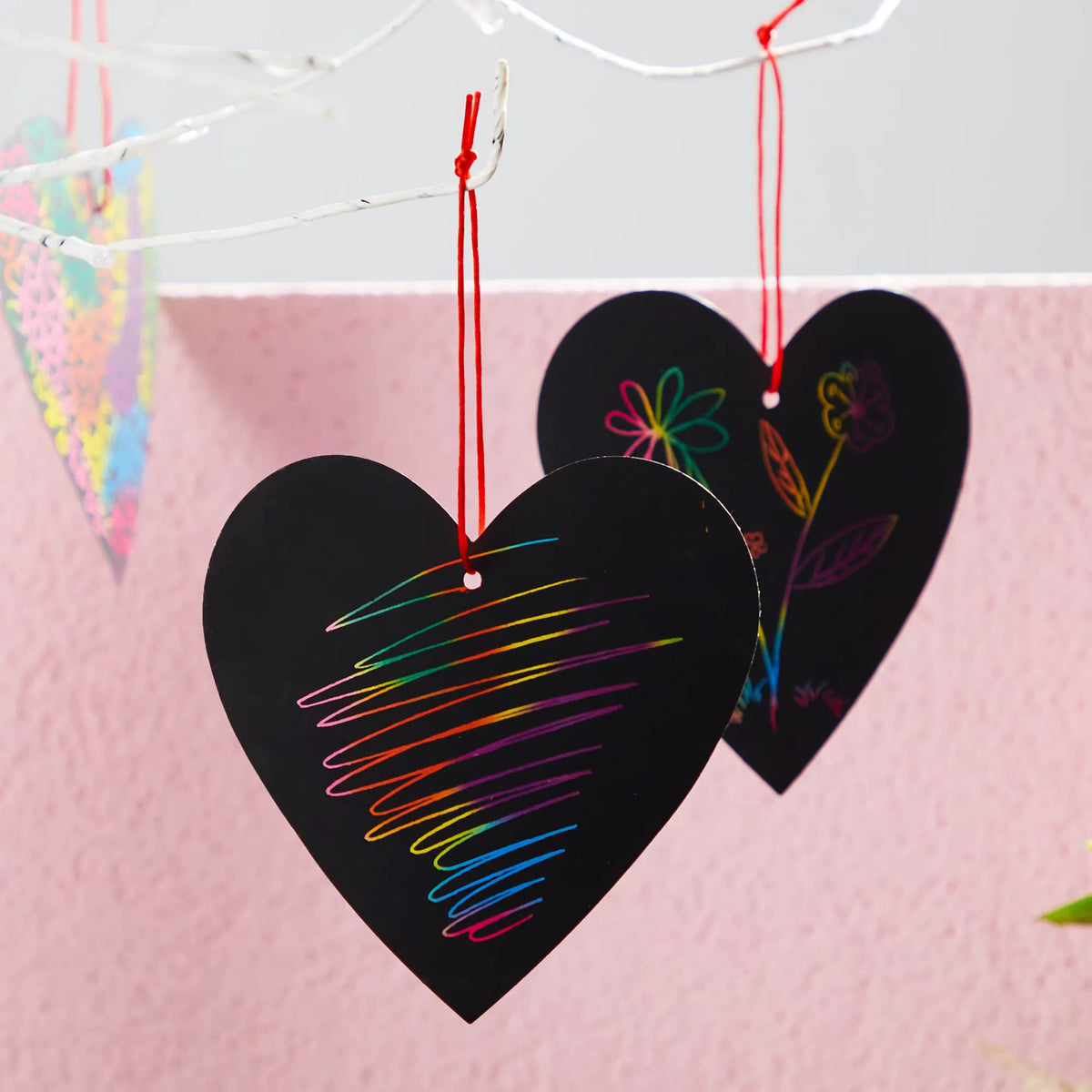 JOYIN 24 Pack Valentine's Day Cards with Scratch Heart Paper