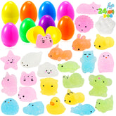 JOYIN 24-Pack Easter Eggs Prefilled with Mochi Squishy Toys