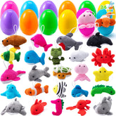 JOIN 24 Prefilled Easter Eggs with Sea Animal Plush Toys