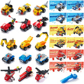 JOYIN 24-Piece Valentine's Day Mini Truck Building Blocks with Cards