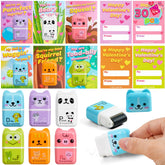 JOYIN 30-Piece Valentine's Day Animal Erasers Set with Clean Up Roller - Perfect for Party Favors and Gifts
