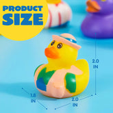 JOYIN 30 Pcs Assorted Rubber Ducks with Mesh Bag