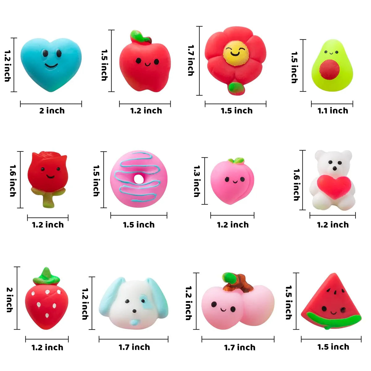JOYIN 36-Pack Valentine's Day Mochi Squishy Toys