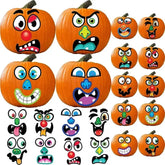 JOYIN 52-Pack Halloween Pumpkin Face Stickers for Party Decorations