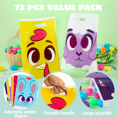 JOYIN 72 Pack Easter Tote Bags with Handles