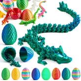 JOYIN 8-Pack 3D Printed Dragon Eggs with Laser Color Dragon