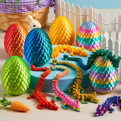 JOYIN 8-Pack 3D Printed Dragon Eggs with Laser Color Dragon
