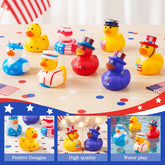 JOYIN Patriotic Red, White & Blue Rubber Ducks Toy Set - 24 Pcs