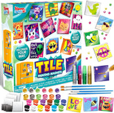 KLEVER KITS Magnetic Tile Painting Kit, 24 Pieces