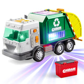 LED Garbage Truck Toy Set with Lights and Sounds