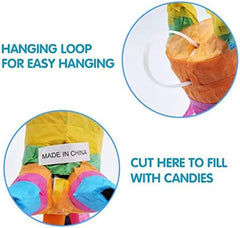 Rainbow Mini Donkey Piñatas, 3 Pack
