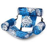 Inflatable Pool Floats with Plant Pattern Lounge Chairs for Adults