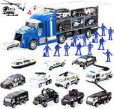 25-in-1 Police Carrier Truck Toy Set