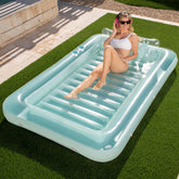 Sloosh-XL Inflatable Tanning Pool Lounge Float - 85" x 57" Extra Large Sun Tan Tub for Adults