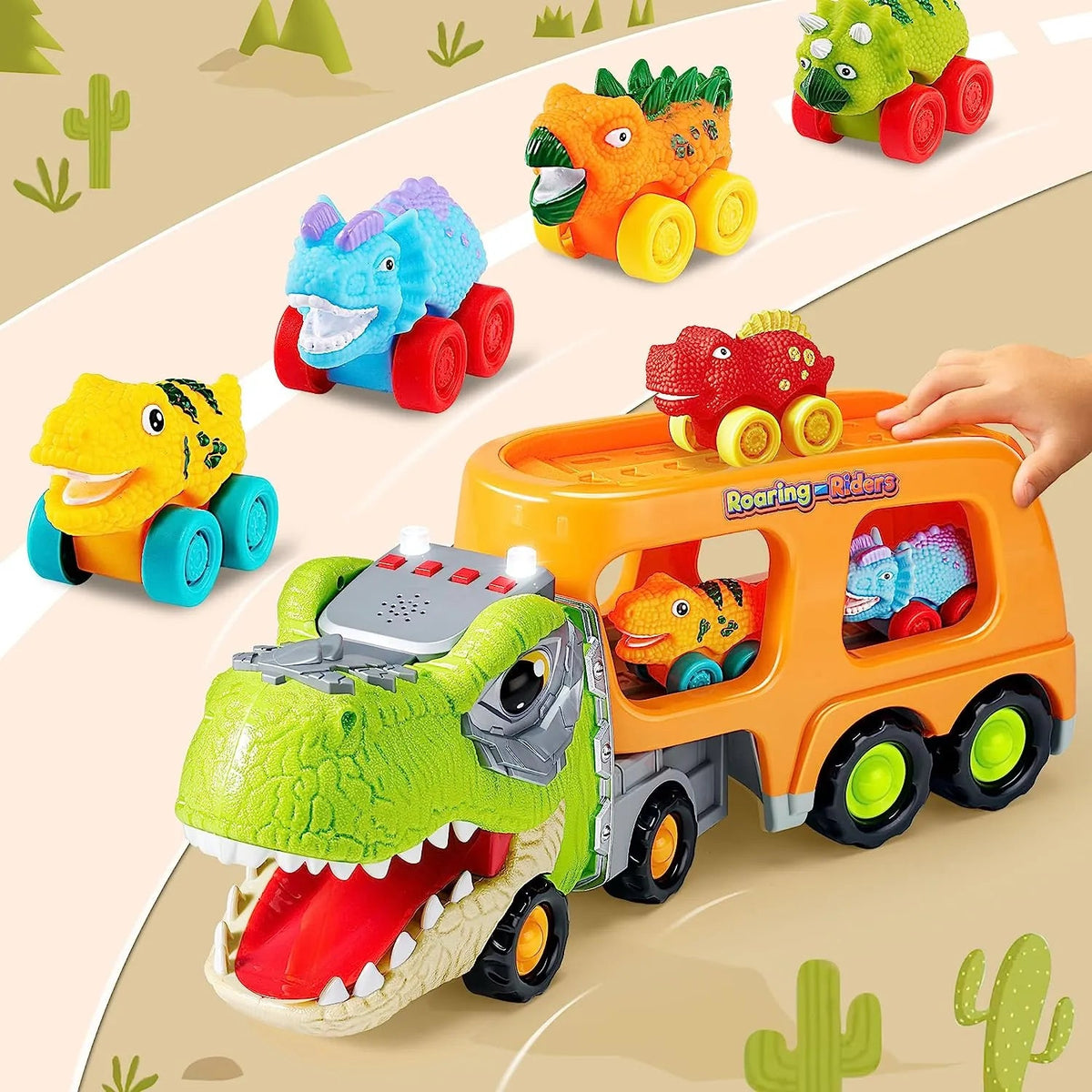 Toddler Dinosaur Truck with Music and Roaring Sound