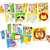 28 Animal Make-a-Face Valentine's Day Cards for Kids - Classroom Exchange Gifts