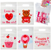 36 Valentine's Day Cellophane Gift Bags - 6 Designs for Candy, Cookies & Kids Party Favors